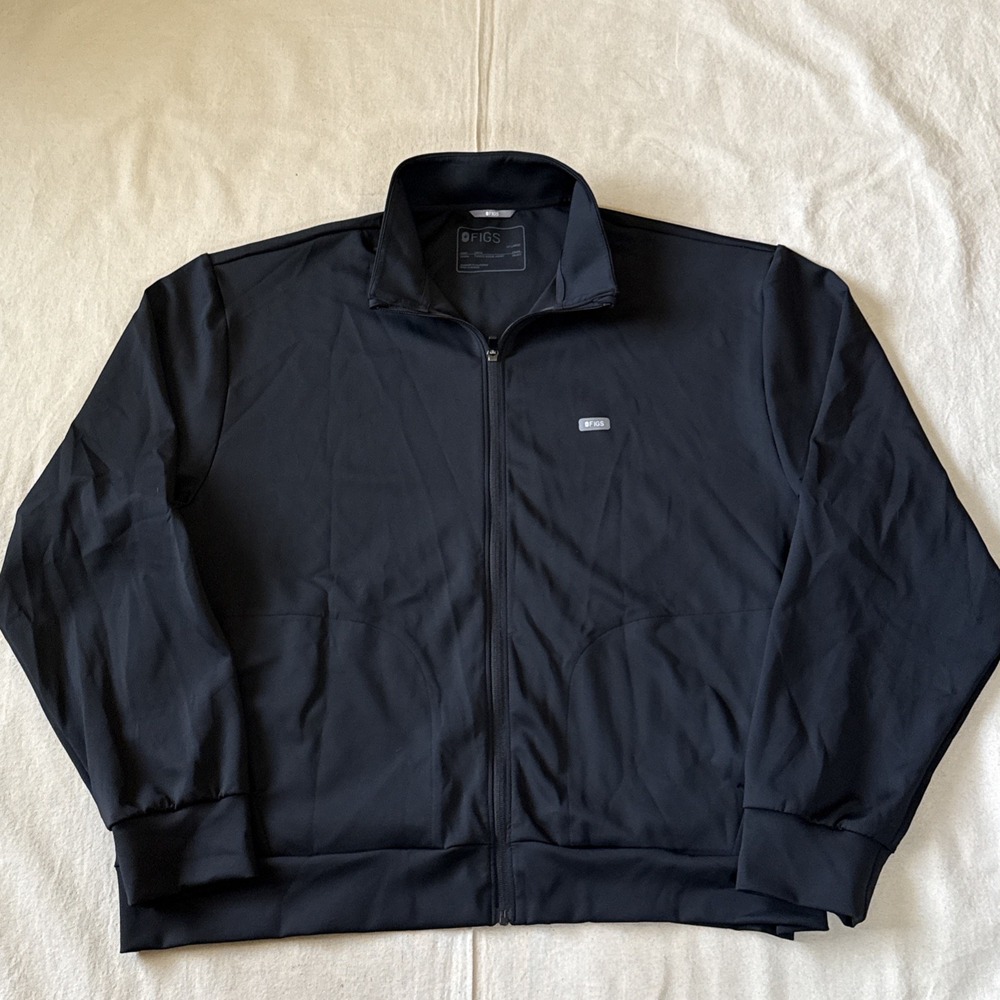 FIGS FORMx VARZO Full Zip Black Scrub Jacket Sz 2XL NWOT flaw Read
